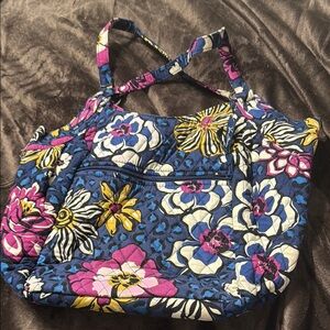 Floral Blue and Pink Women's Bag